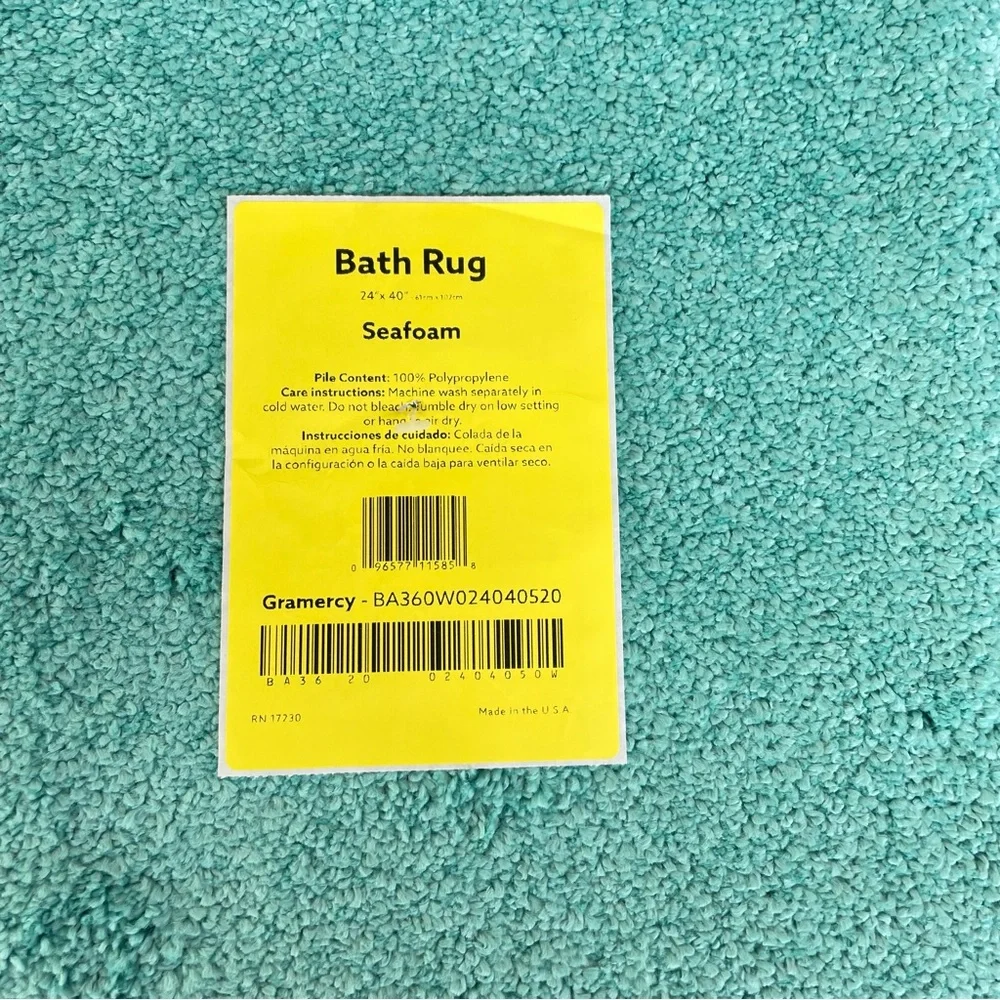 Garland Rug Gramercy Washable Polypropylene SeaFoam Bath Rug 24